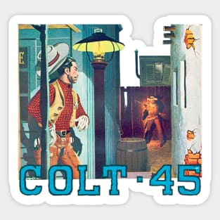 Colt 45 Buffalo Bill Western Cowboy Retro Comic Sticker